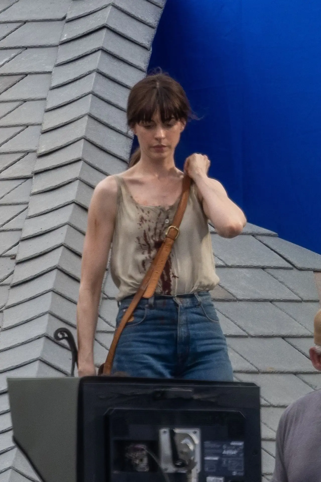 Anne Hathaway at Flowervale Street Filming Set in Atlanta2